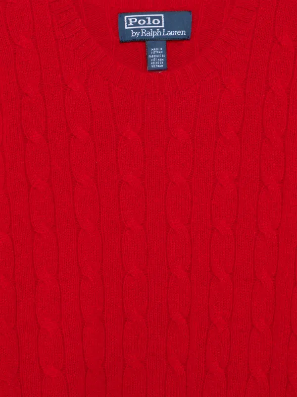 POLO RALPH LAUREN KIDS ケーブルニットセーター | レッド | FARFETCH JP
