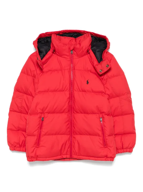 POLO RALPH LAUREN KIDS Hooded Puffer Jacket Red FARFETCH TR