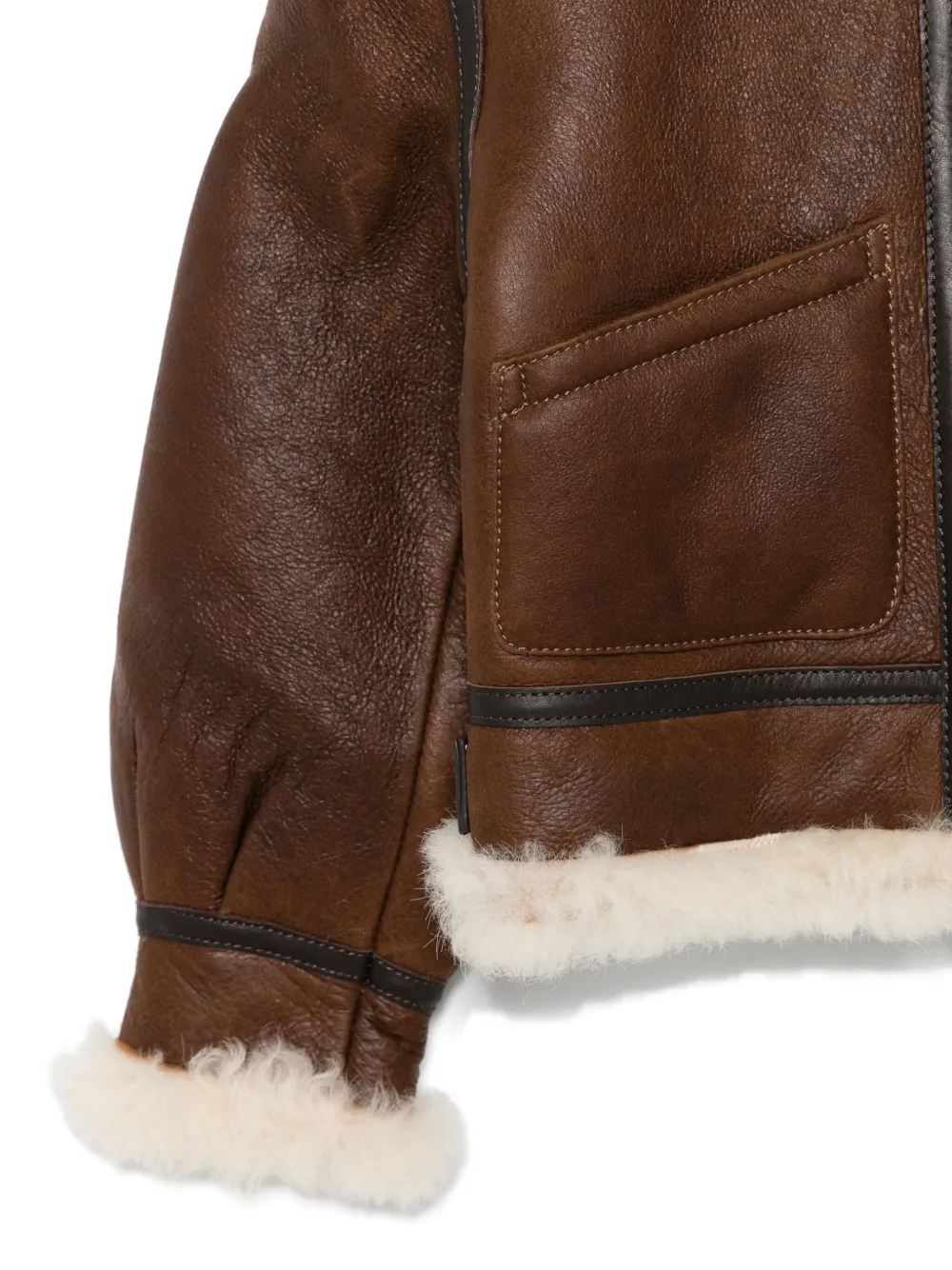 POLO RALPH LAUREN KIDS Leren jack Bruin