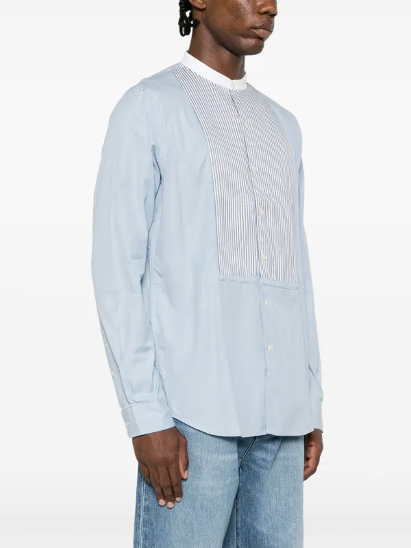 Polo Ralph Lauren band-collar Cotton Shirt | Blue | FARFETCH CY