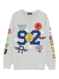 POLO RALPH LAUREN KIDS logo-patch sweater - Grey
