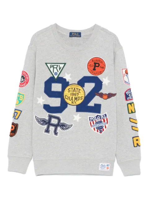 POLO RALPH LAUREN KIDS logo-patch sweater  