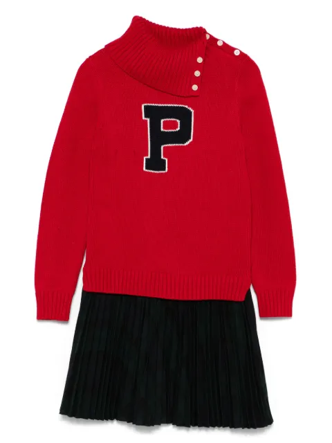 POLO RALPH LAUREN KIDS vestido con cuello de tortuga