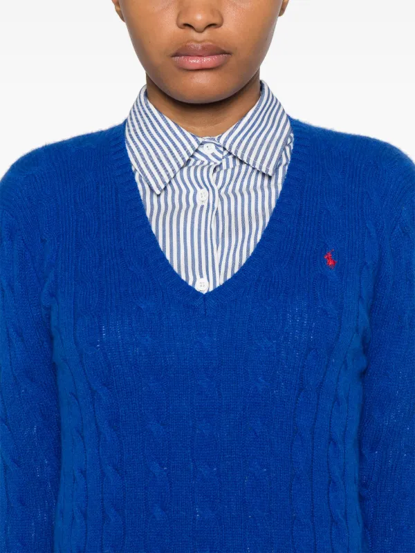 【関税&送料込】Polo Ralph Lauren Sweaters Blue POLO RALPH LAUREN Men's Estate-Rib Sapphire Star Quarter Zip