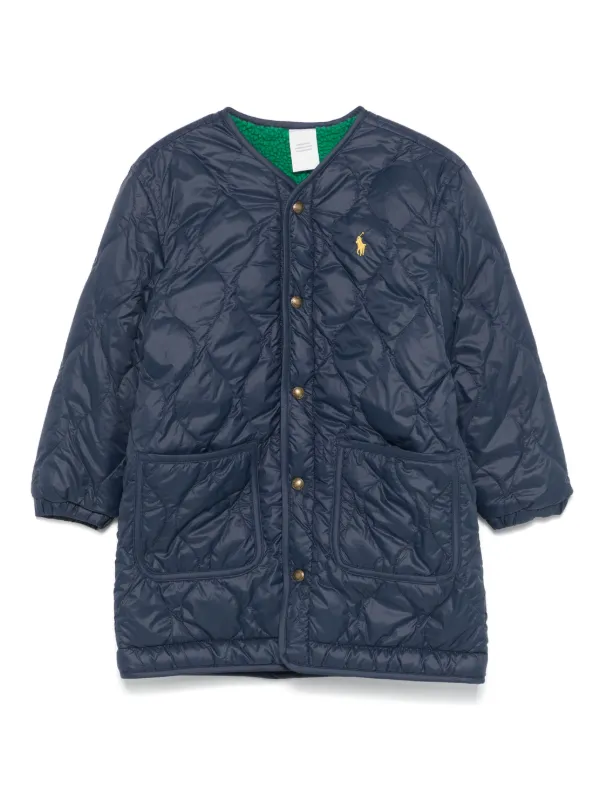 POLO RALPH LAUREN KIDS Reversible Padded Jacket Blue FARFETCH TR