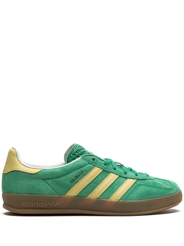 Adidas Gazelle lace up sneakers men Rubber Leather Suede 8 Green