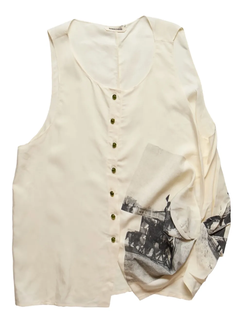 Namacheko Dimen photographic-print "White" waistcoat | White | Image 1