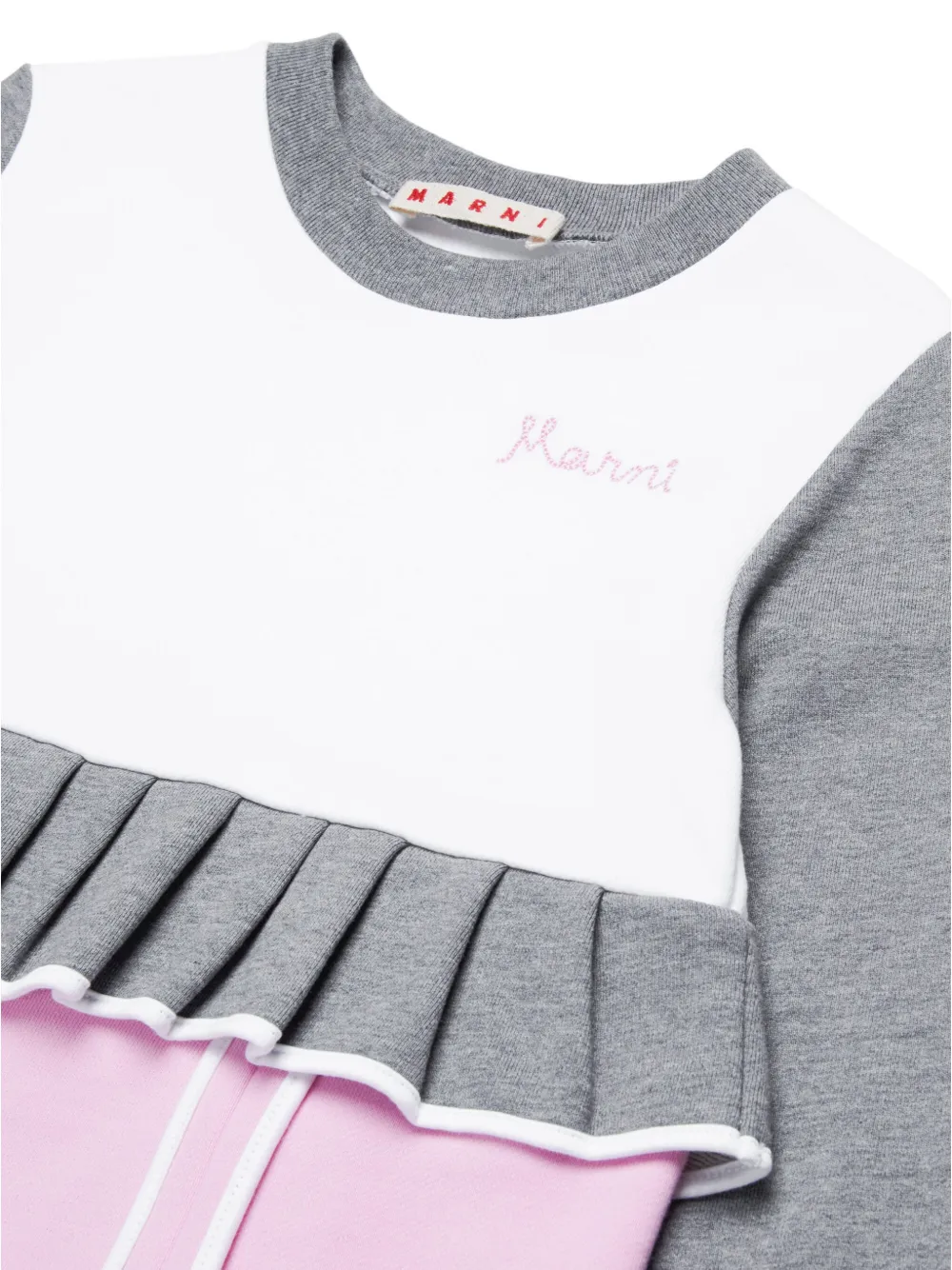 Marni Kids Jurk met patchwork Wit