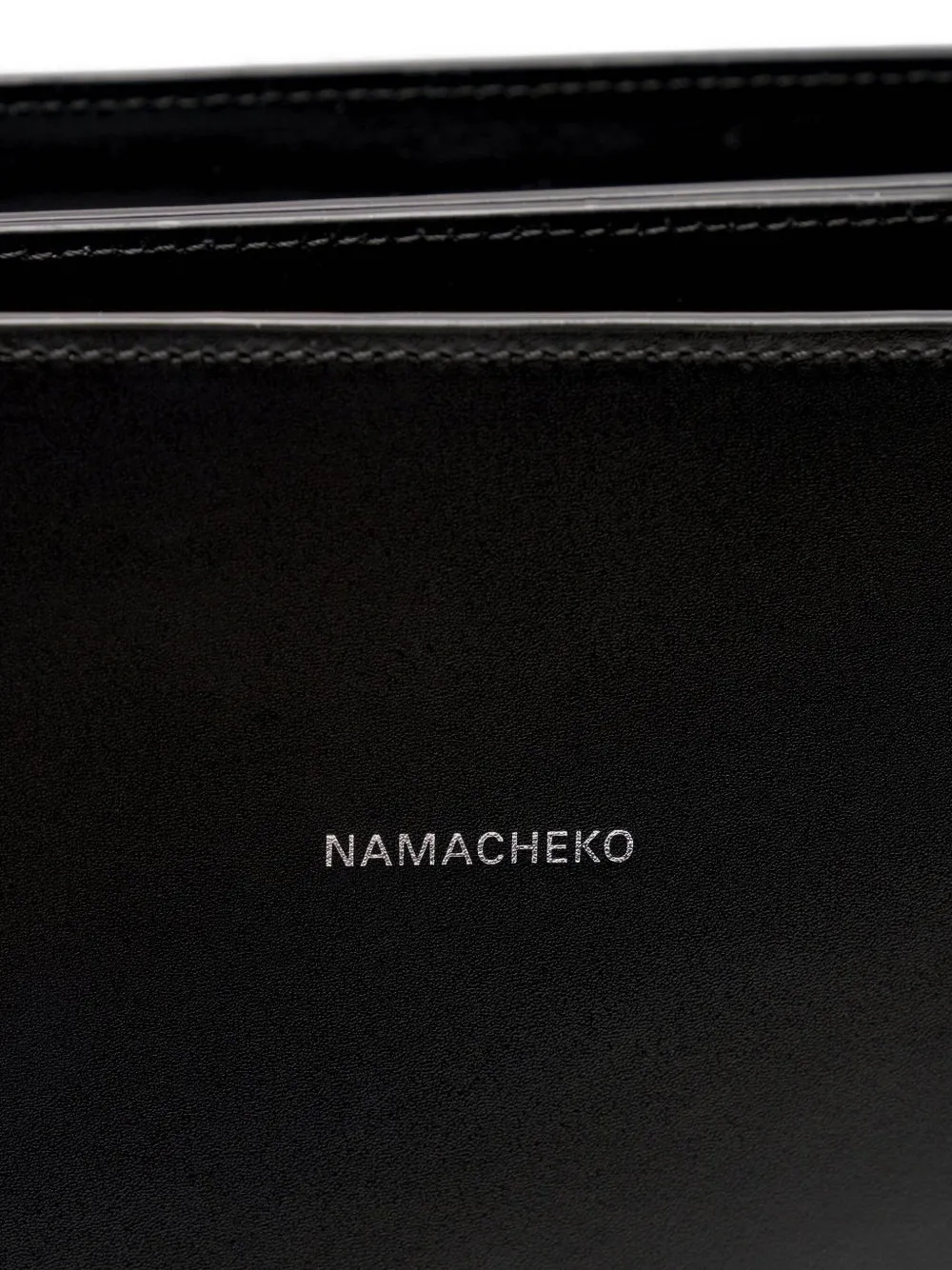 Namacheko Marmion leren schoudertas Zwart