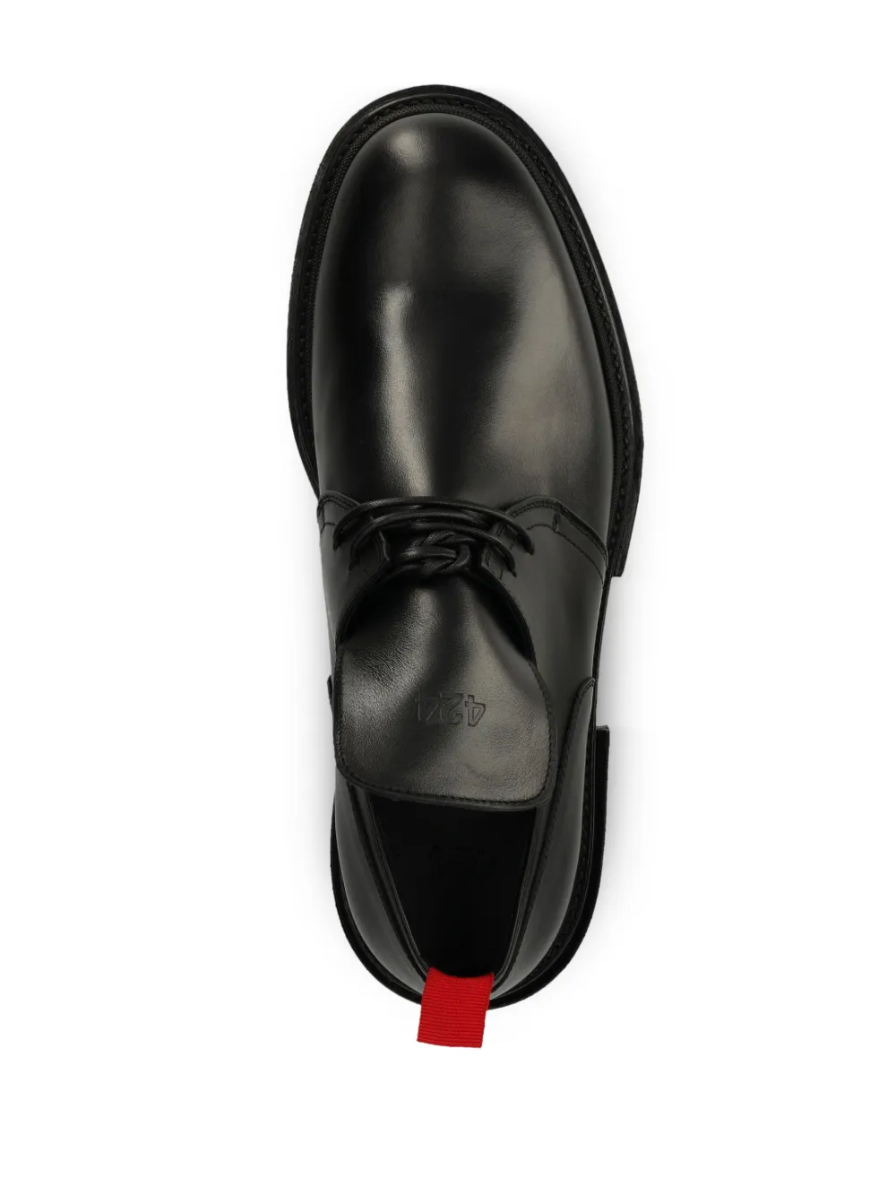 424 Leren derby schoenen Zwart