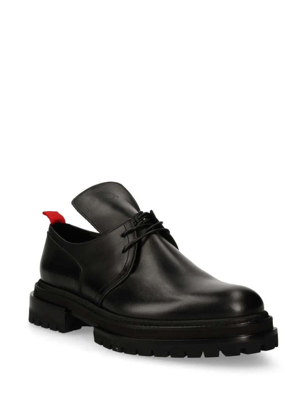 424 Leren derby schoenen Zwart