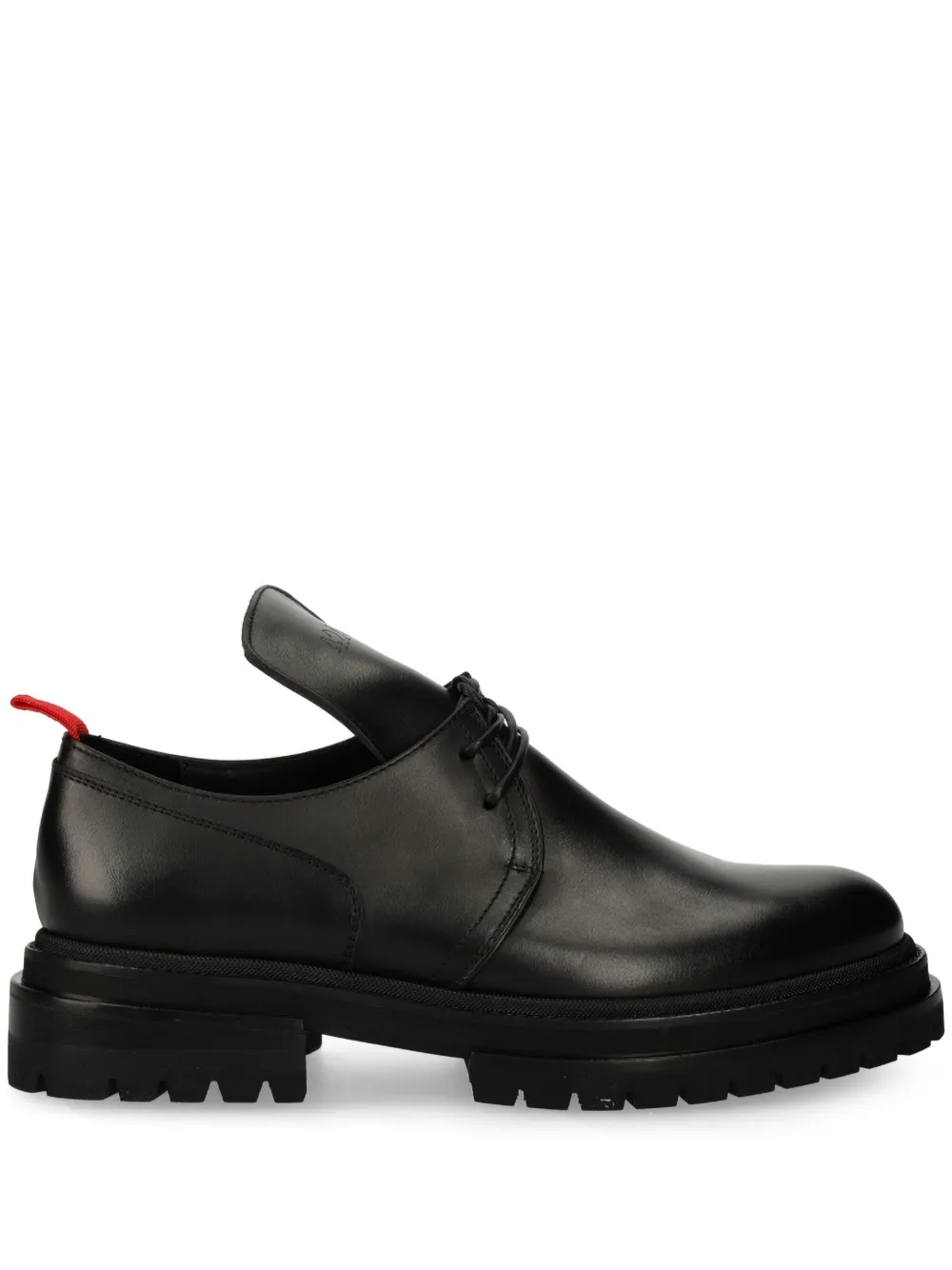 424 Leren derby schoenen Zwart