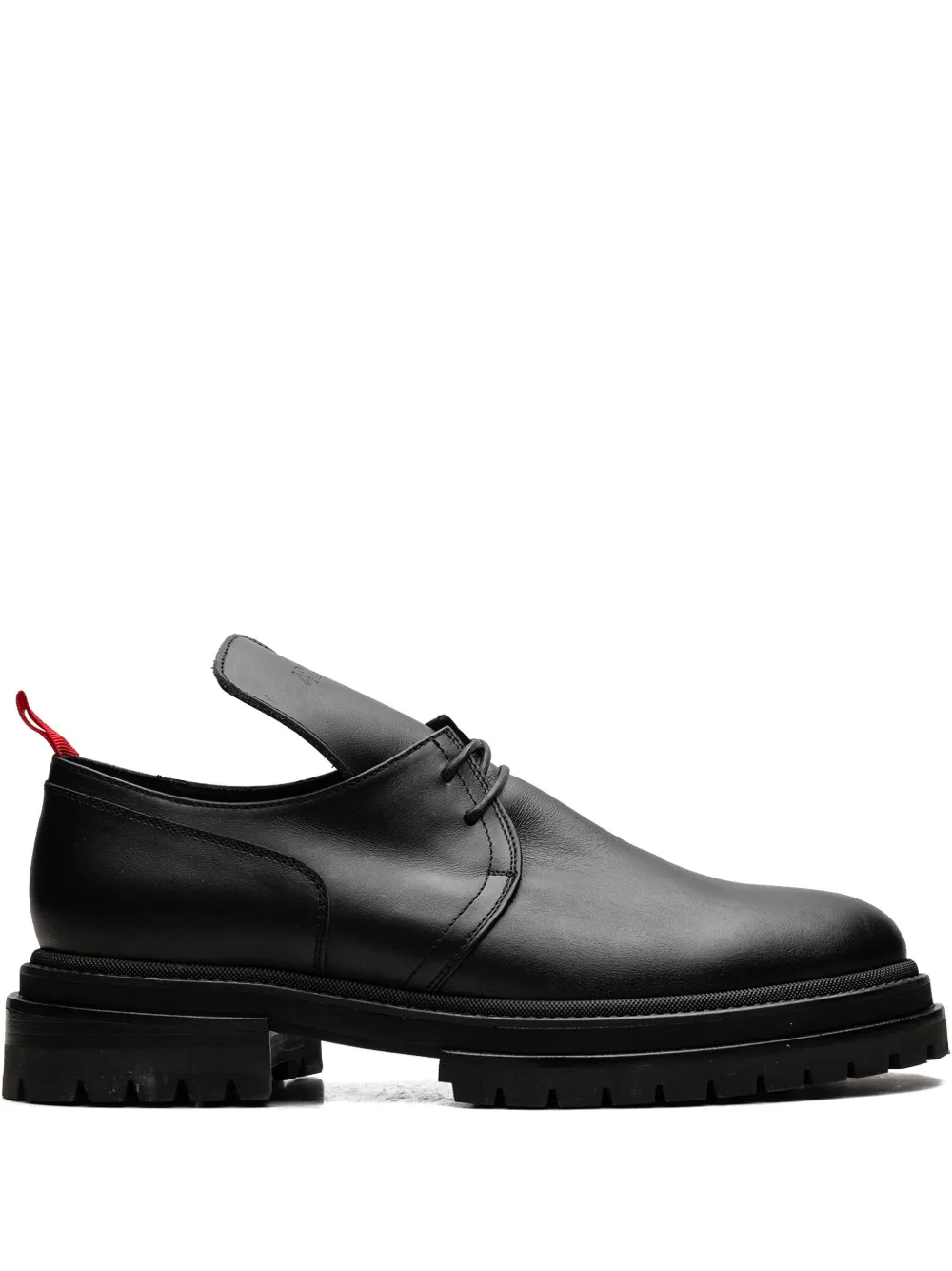 424 Leren derby schoenen Zwart