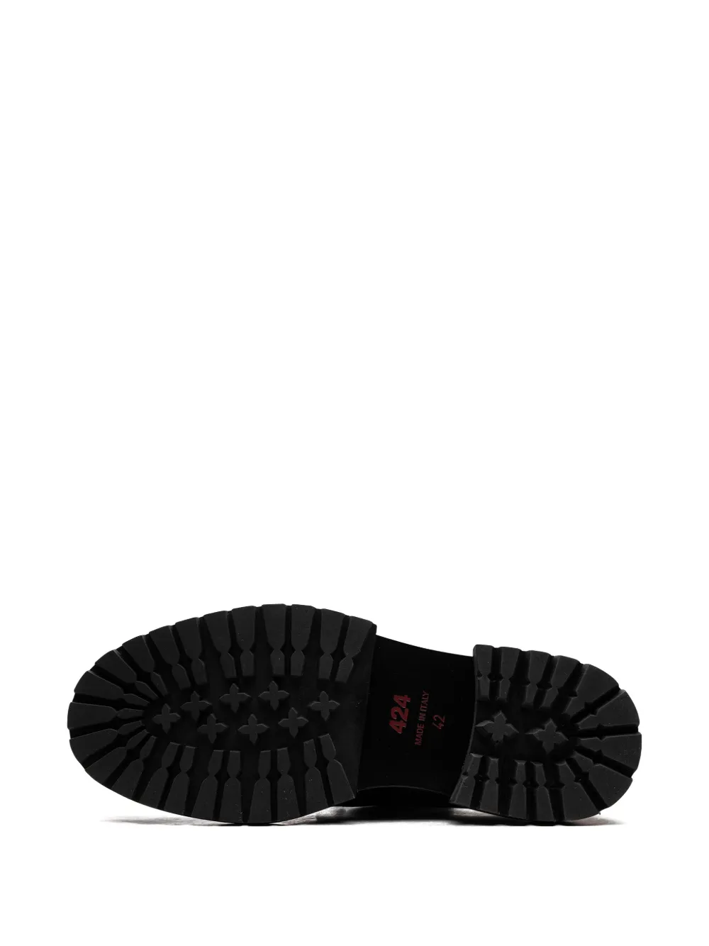424 leather derby shoes Black