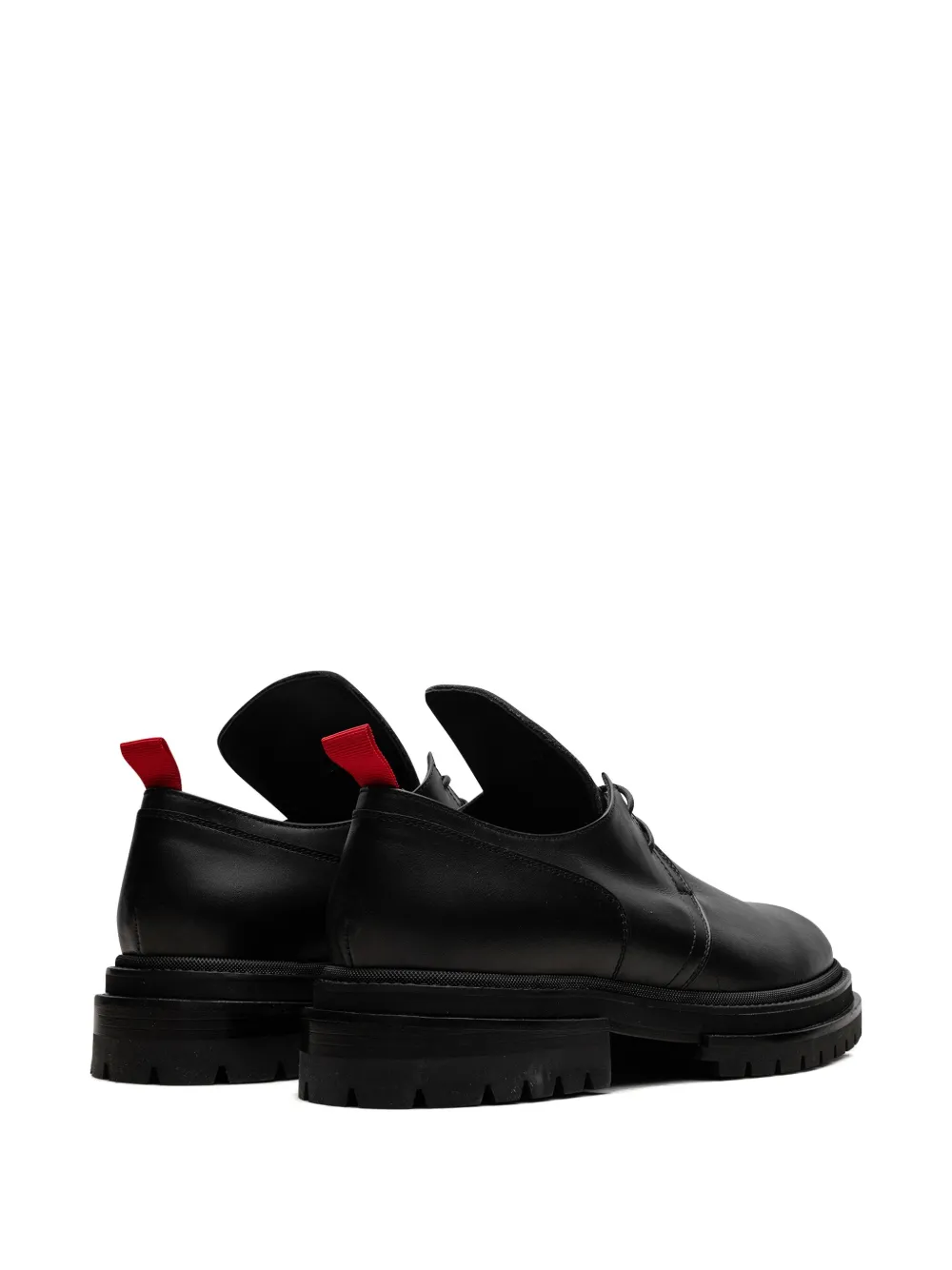 424 leather derby shoes Black
