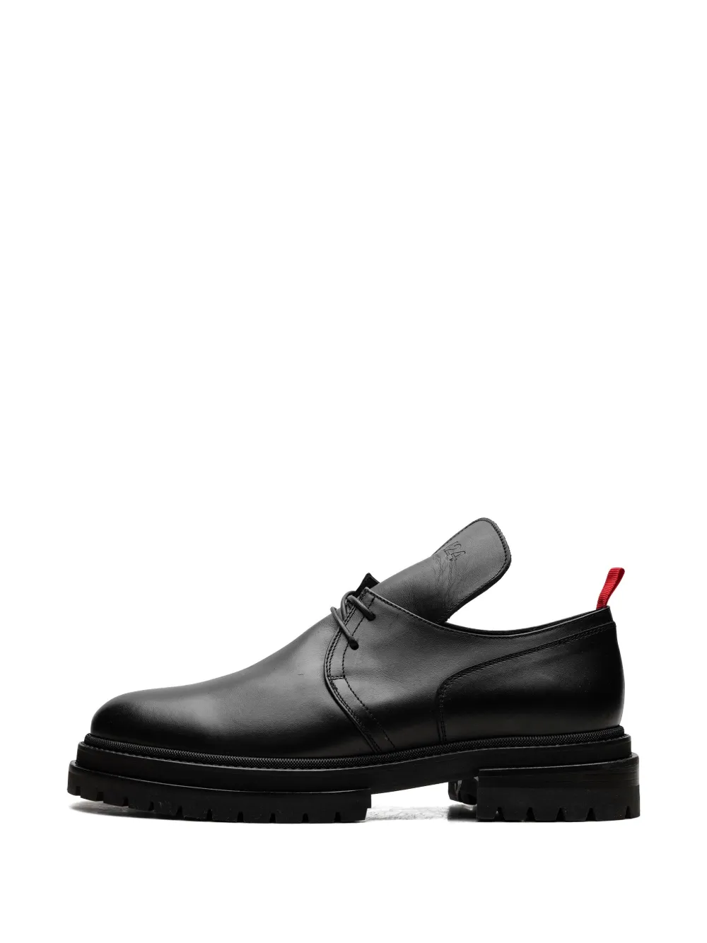 424 leather derby shoes Black