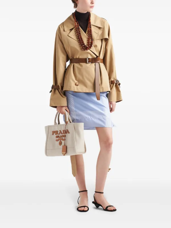 Prada Brown Wool Gabardine Single Breasted Jacket Size 2/36