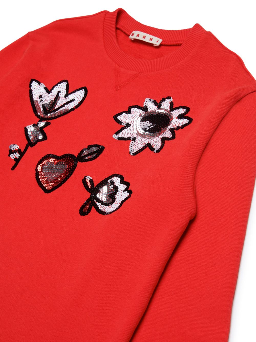 Marni Kids Sweaterjurk met pailletten Rood