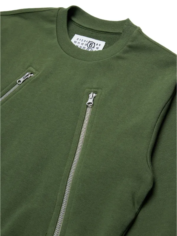 MM6 Maison Margiela Kids ジップディテール スウェットシャツ