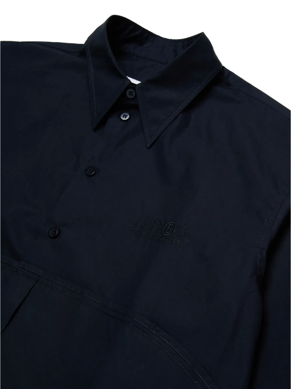 MM6 Maison Margiela Kids Katoenen shirt met borduurwerk Zwart