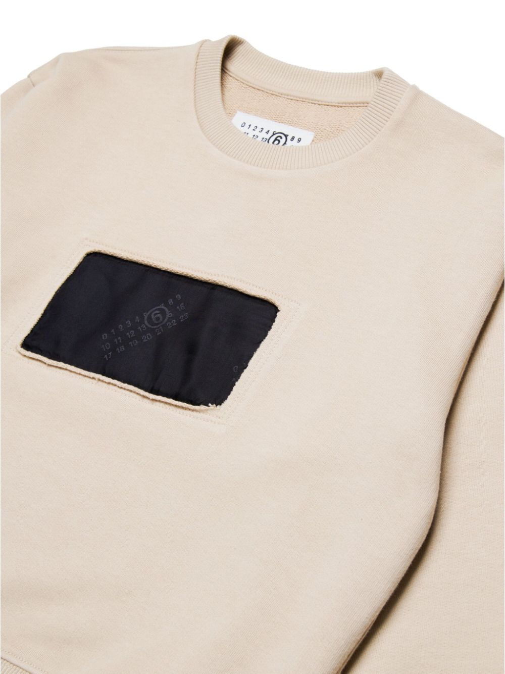 Shop Mm6 Maison Margiela Numbers-motif Cotton Sweatshirt In 中性色