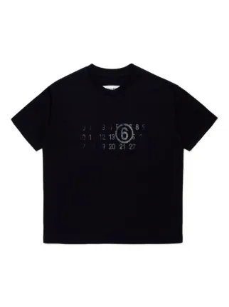 MM6 Maison Margiela Kids プリント Tシャツ | ブラック | FARFETCH JP
