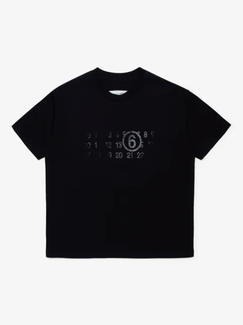 MM6 Maison Margiela Kids playera con estampado Numbers