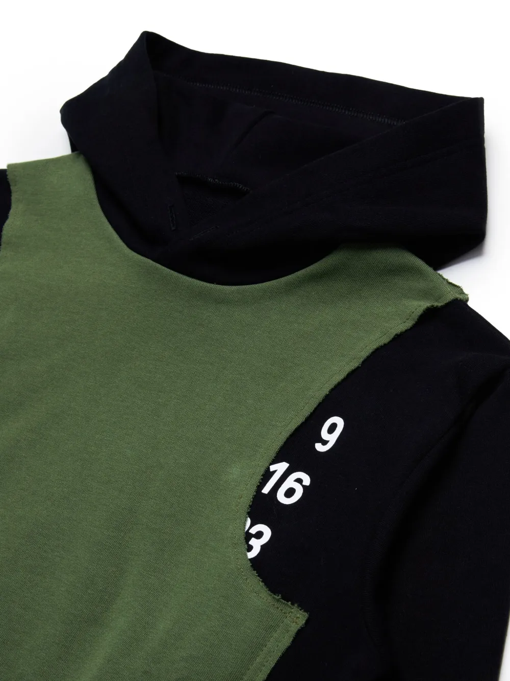 MM6 Maison Margiela Kids Gelaagde katoenen hoodie Zwart