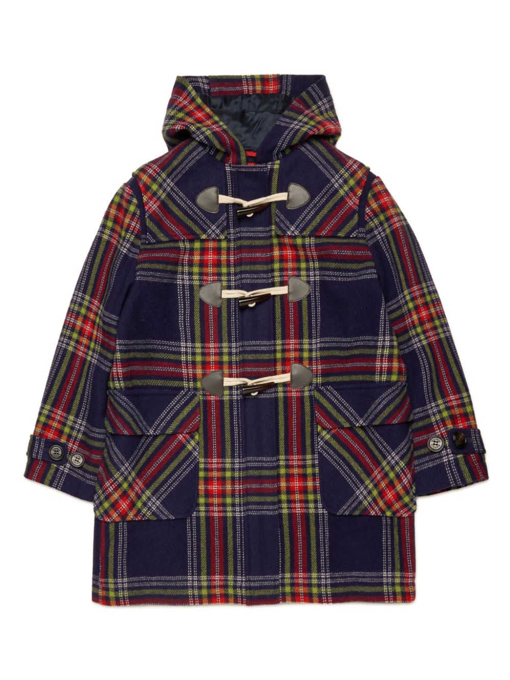 MAX&Co. Kids plaid-check pattern wool coat - Blue