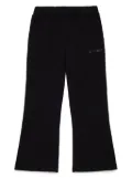 MAX&Co. Kids logo-print flared track pants - Black