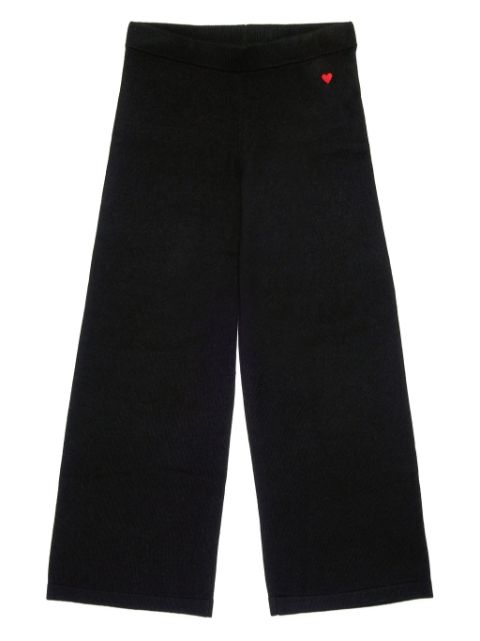 MAX&Co. Kids heart-embroidered wide-leg trousrers