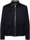 Paul Smith zipped wool shirt jacket - Blue