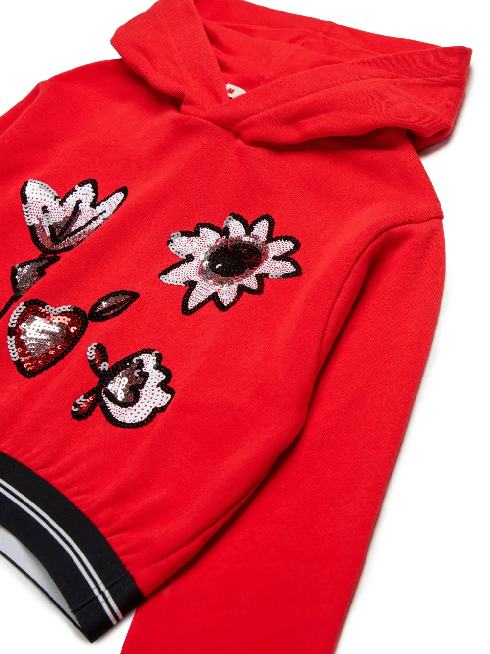 Marni Kids Hoodie verfraaid met kristallen Rood