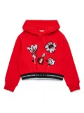 Marni Kids sequin-embellished cotton hoodie - Red