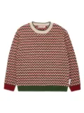 Marni Kids geometric-knit wool-blend jumper - Red