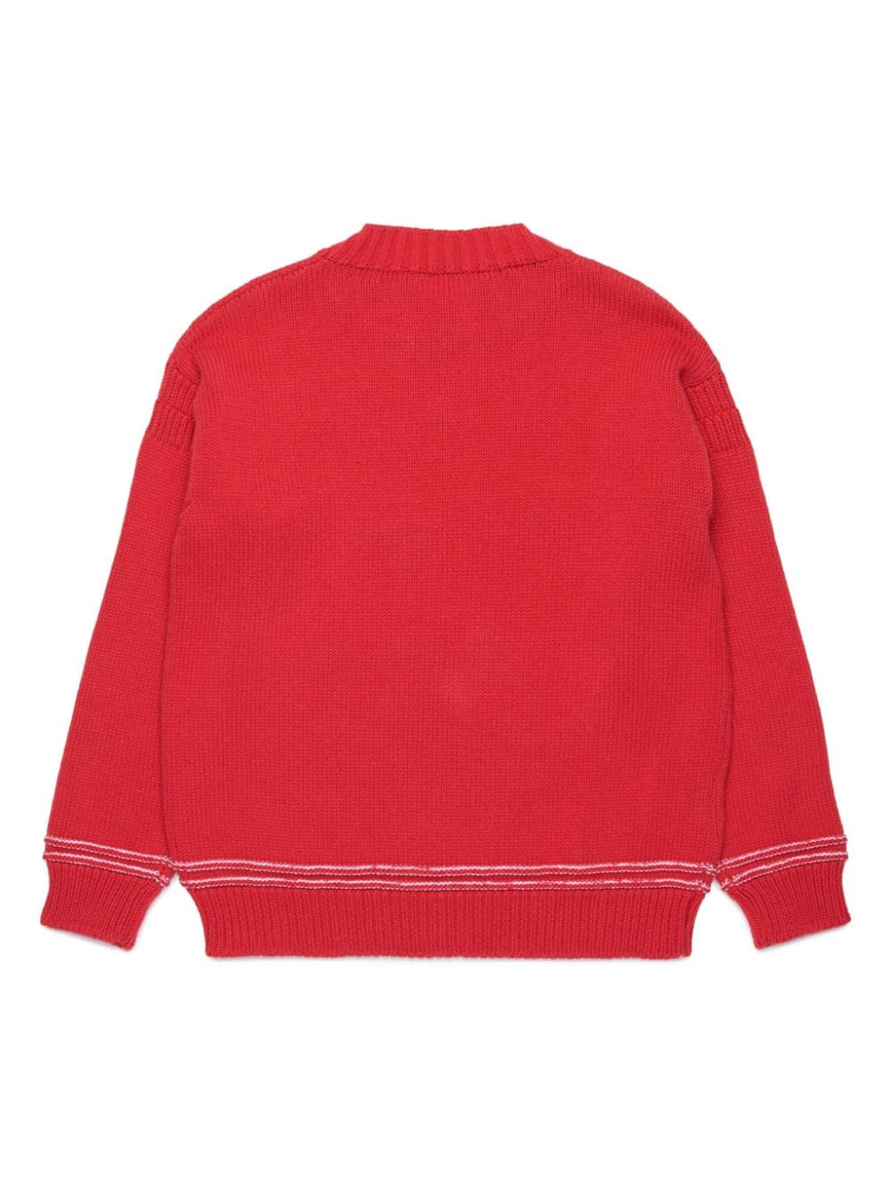 Marni Kids intarsia-logo knitted jumper - Rood