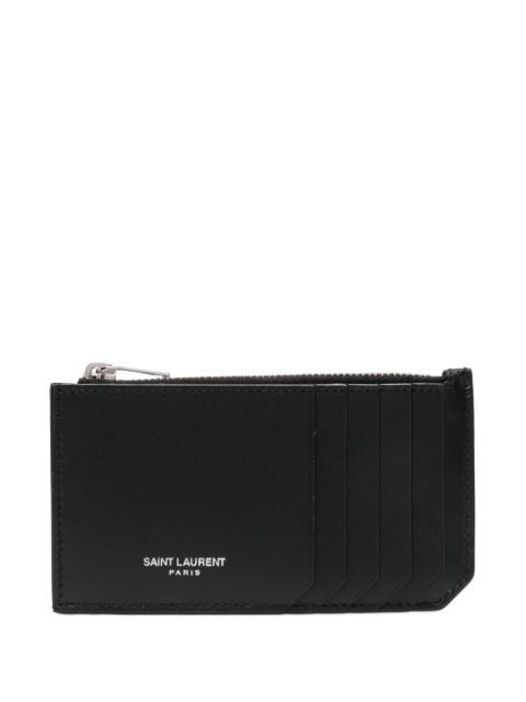 Saint Laurent logo-stamp card holder