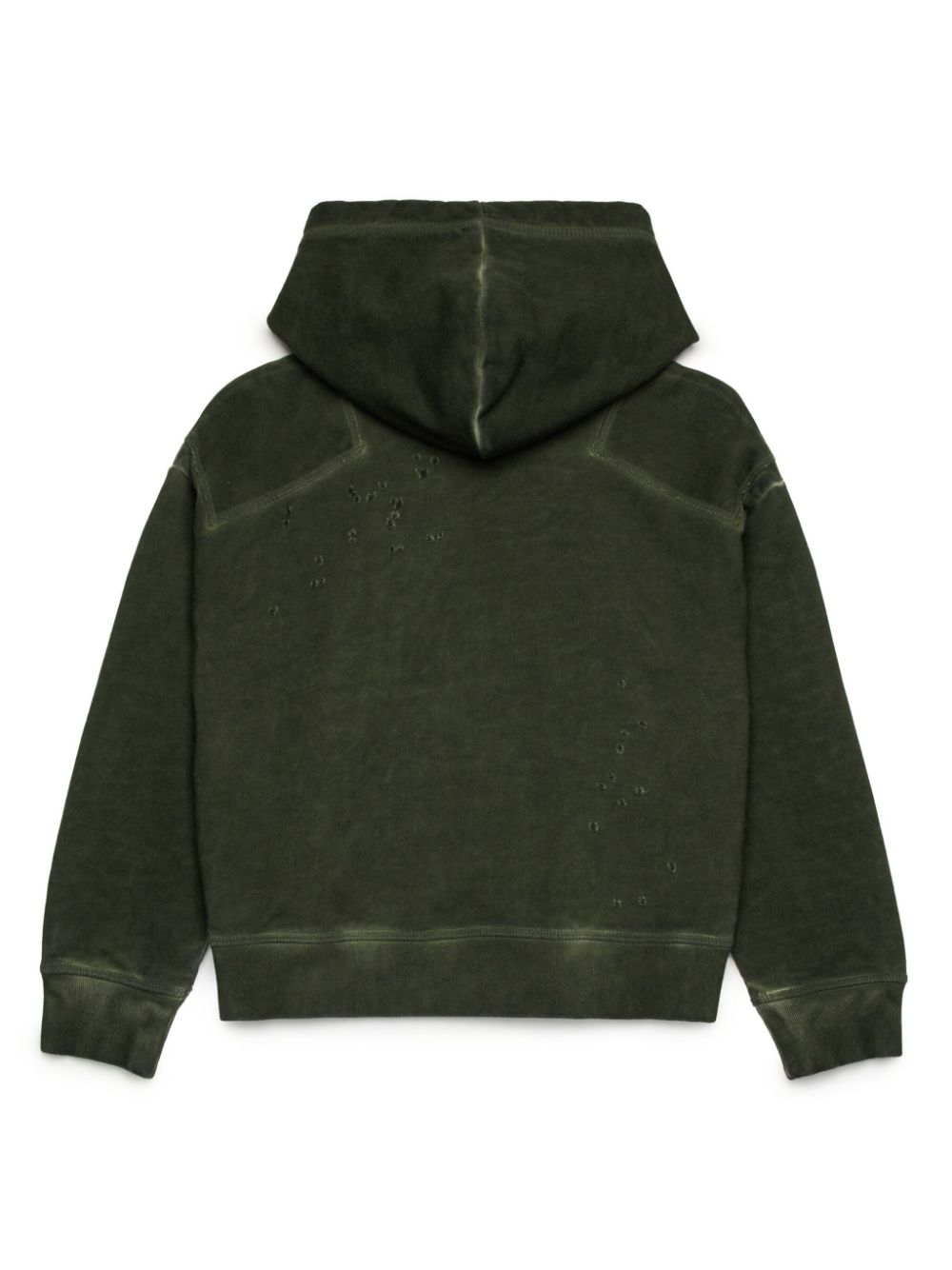 Shop Dsquared2 Logo-print Cotton Hoodie In Green