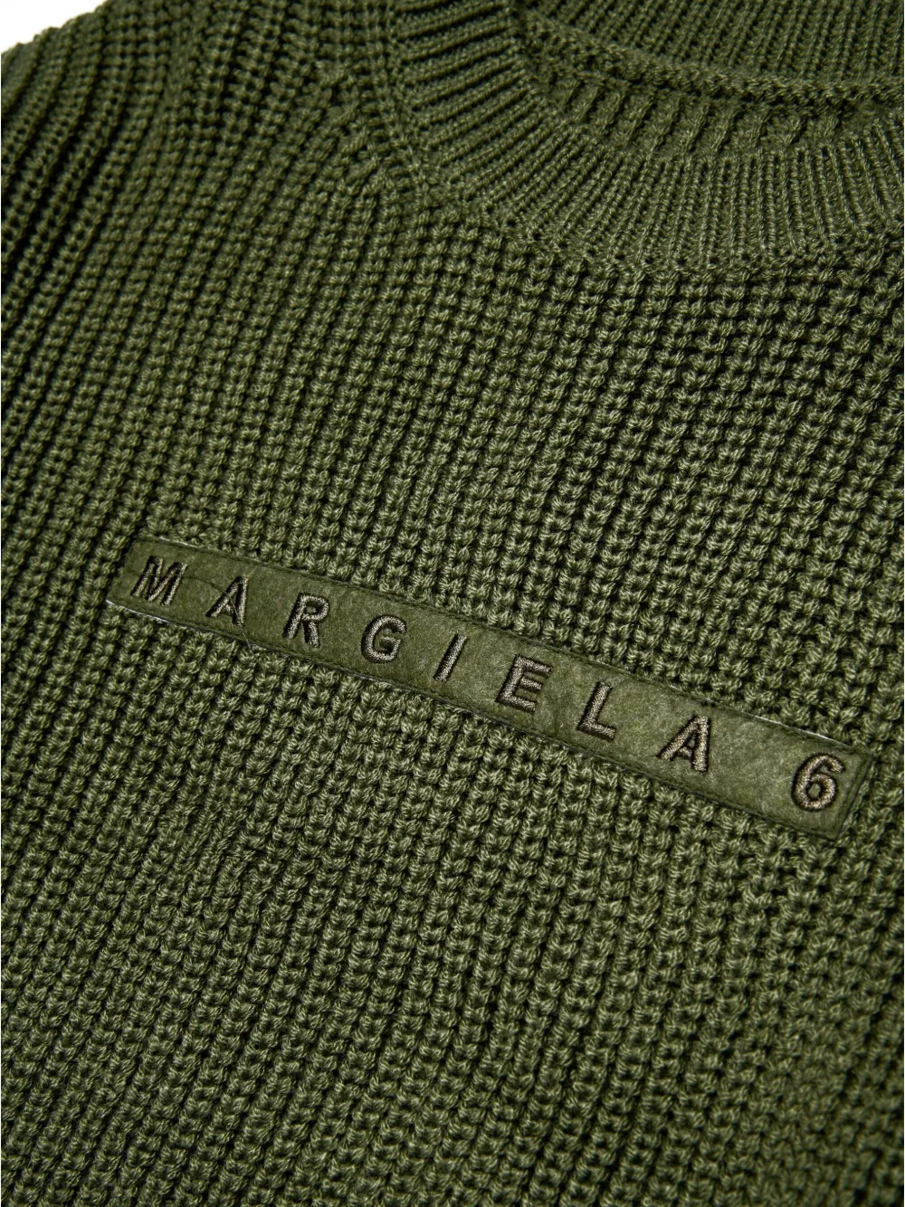MM6 Maison Margiela Kids Trui met geborduurd logo Groen