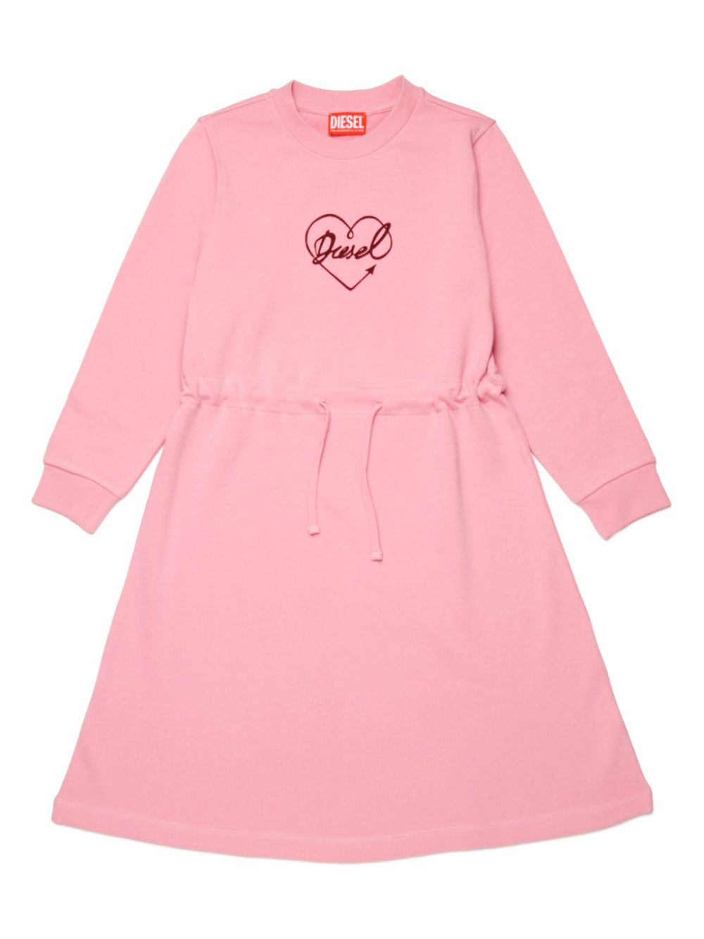 Diesel Kids heart-print drawstring dress - Pink