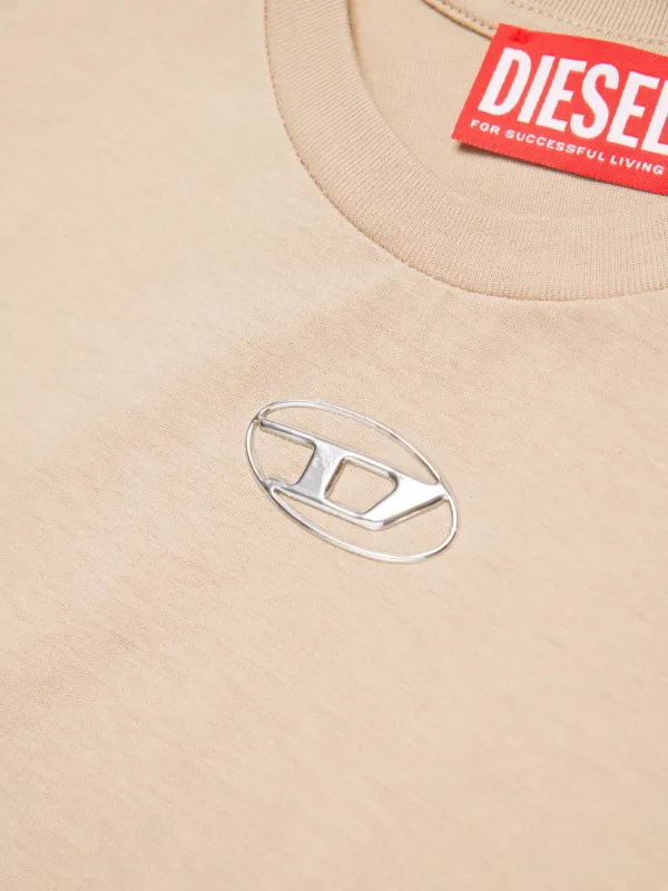 T-shirt Diesel Garçon 4 Ans - Vert, 100% Coton, Manches Courtes, Col Rond, Neuf Avec étiquettes