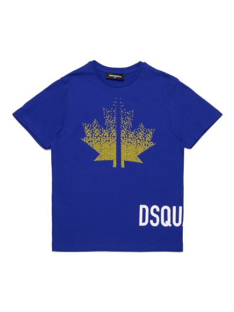 DSQUARED2 KIDS playera con estampado en contraste