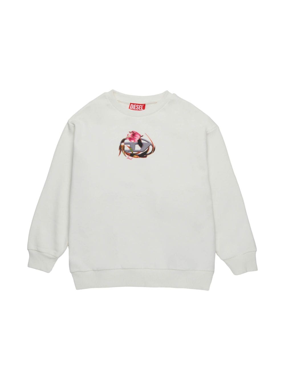 Shop Diesel Logo-print Sweatshirt In White