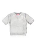 Diesel Kids metallic-sheen ribbed-knit top - Silver