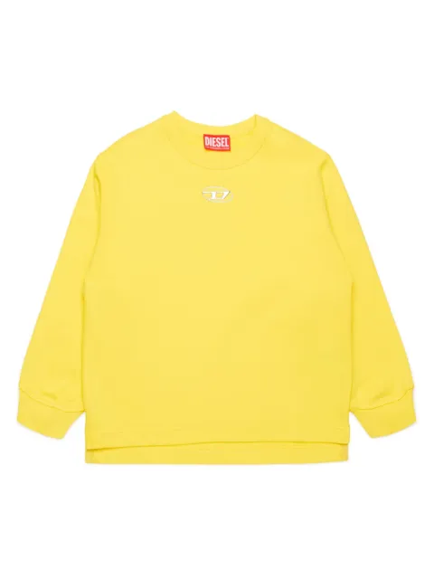 Diesel Kids logo-plaque cotton sweatshirt 