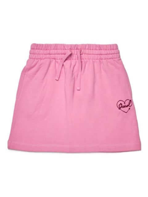 Diesel Kids logo-embroidered drawstring-waistband skirt