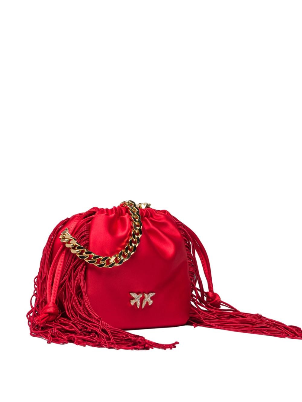PINKO Atalanta tas met geborduurd logo - Rood