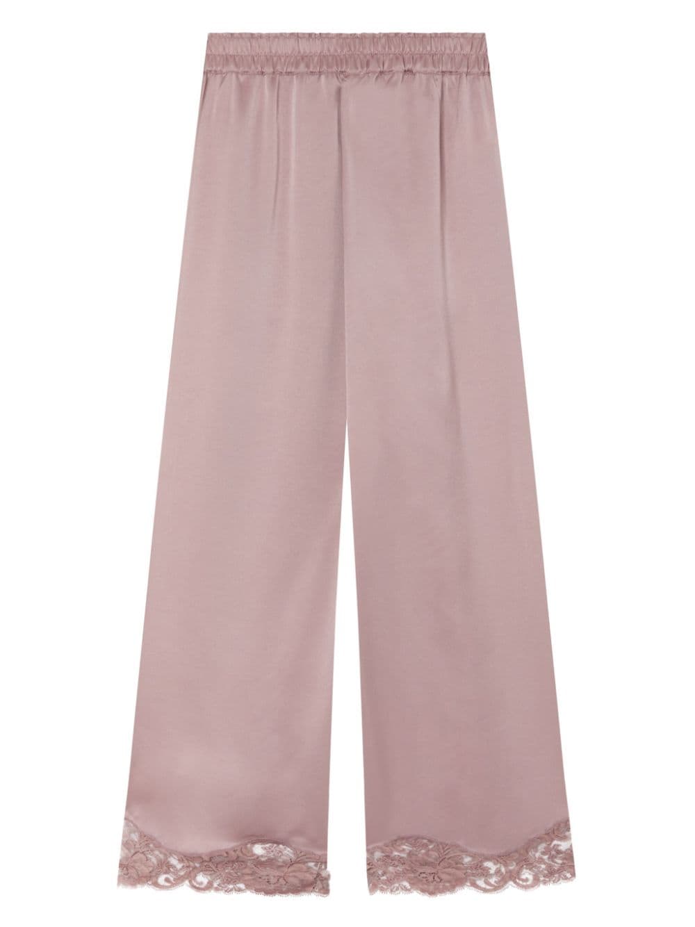 PINKO satin straight-leg trousers - Roze