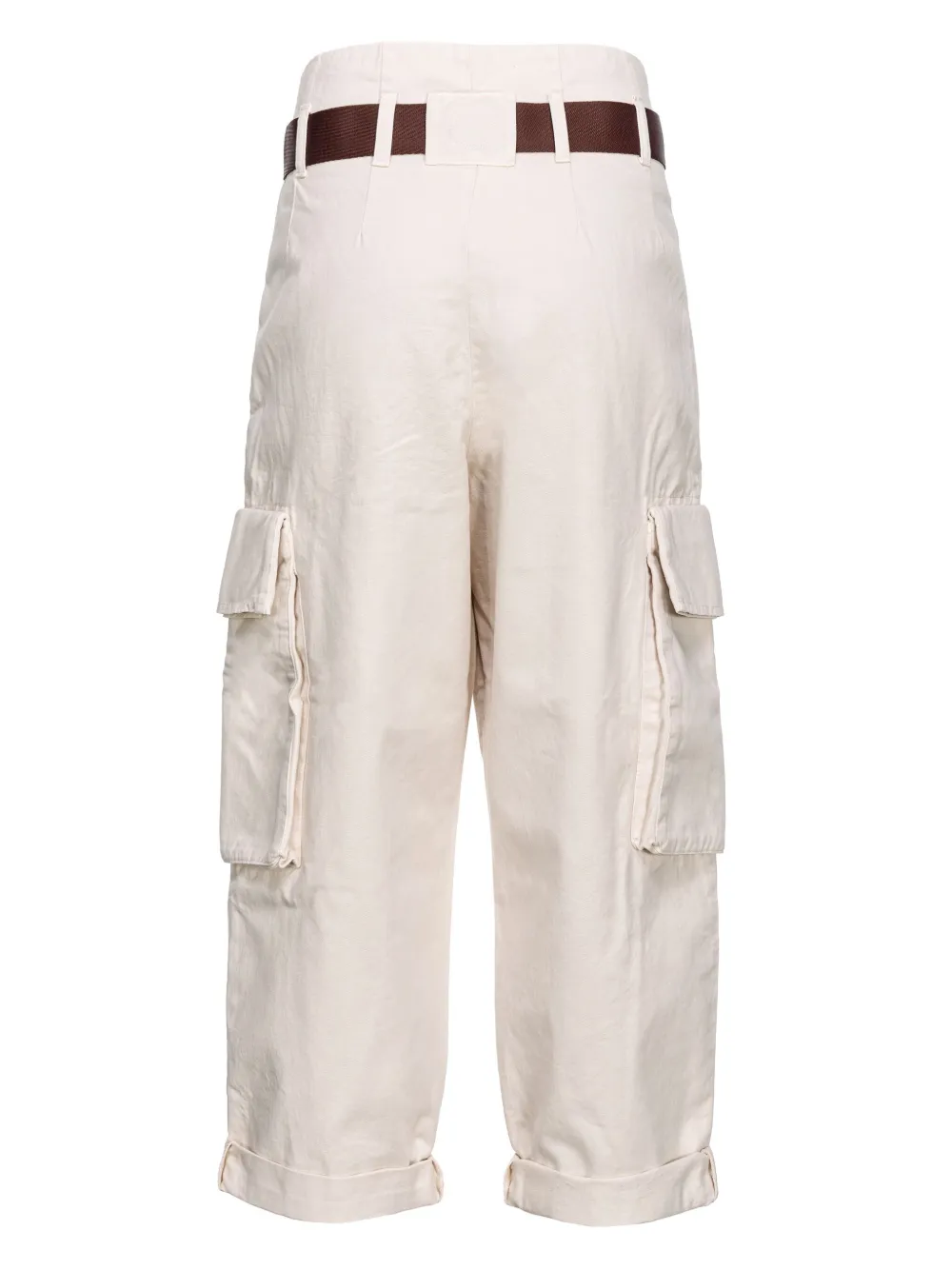 Shop Pinko High-rise Cargo Pants In Neutrals