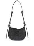 PINKO Half Moon Baby Strass shoulder bag - Black